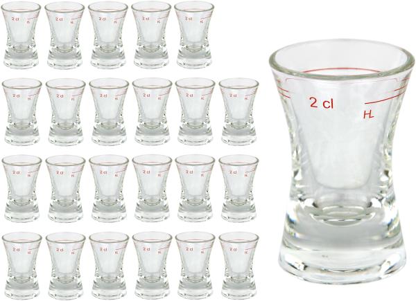 24er Set Schnapsgläser Wachtmeister Stamper 2cl