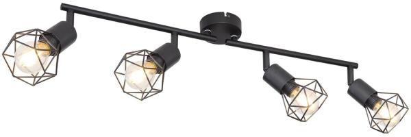 Deckenleuchte, schwarz, verstellbare Strahler, L 60 cm, XARA I