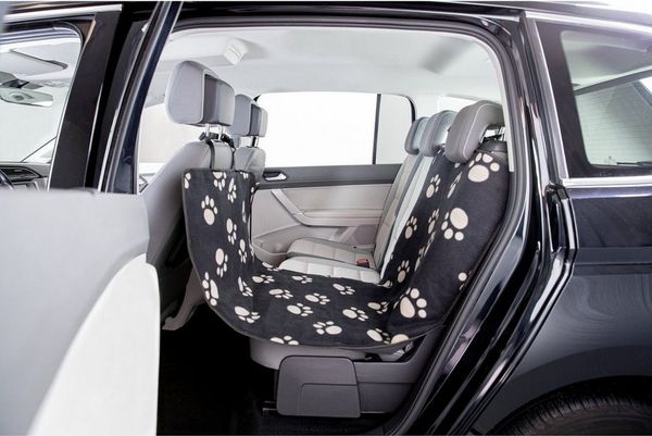 TRIXIE Tier-Autoschondecke Auto-Schondecke, halb - schwarz/beige - 0,65 × 1,45 m