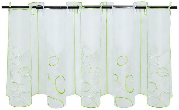 Joyswahl Scheibengardine (1 St), Stangendurchzug, transparent, Stickerei, Kaffee Vorhang, Voile, Küche