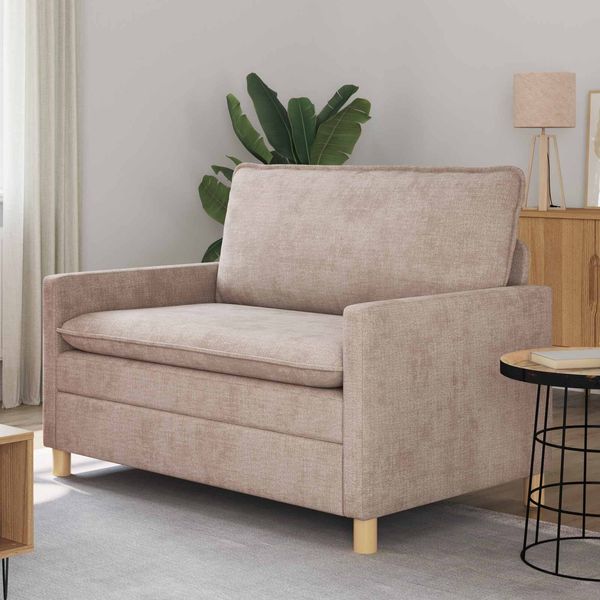 vidaXL Sofa Beige 126 x 81 x 87,5 cm Polyester 42028819