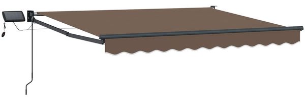 vidaXL Manuelle Gelenkarmmarkise mit LEDs Taupe 3425873 Bild 2