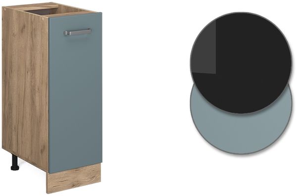 Apothekerschrank R-Line Blau-Grau 30 cm ohne Arbeitsplatte Vicco Bild 5