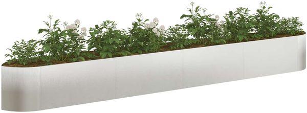 vidaXL Hochbeet im Garten Edelstahl 380 x 40 x 40 cm Stahl 8011737 Bild 3