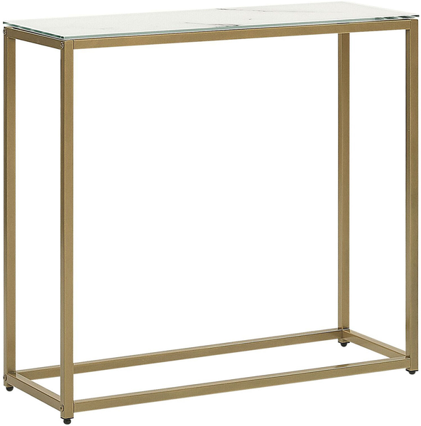 Konsolentisch weiß / gold Marmor Optik DELANO