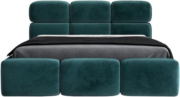 Polsterbett MAROKO 160x200 mit Matratze, Bettkasten und Lattenrost. Farbe: Minze 13 Bild 3
