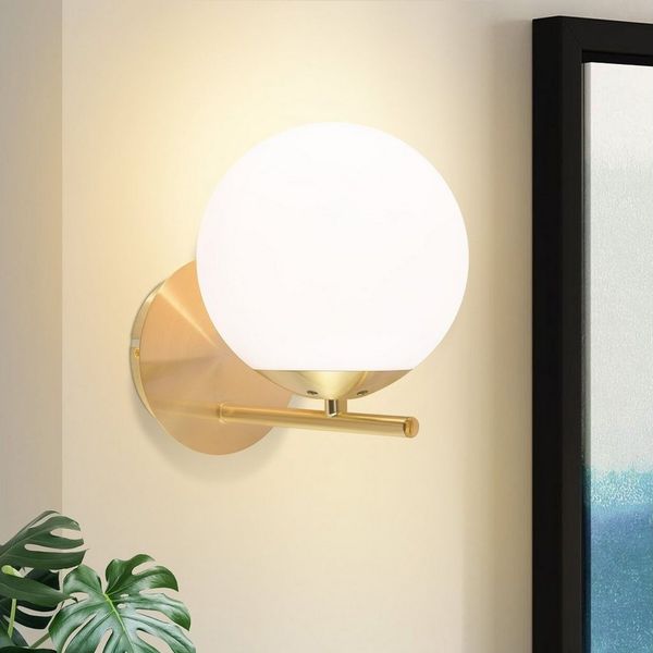 Nettlife Wandleuchte Innen Wandlampe Moderne Glas E27 Fassung, LED wechselbar, für Treppenhaus Wohnzimmer Schlafzimmer Flur Kinderzimmer