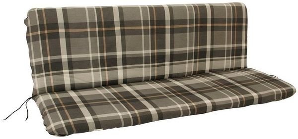 DEGAMO Bankauflage SEATTLE, (1 St), 3-sitzer 138x88cm, grau/beige kariert