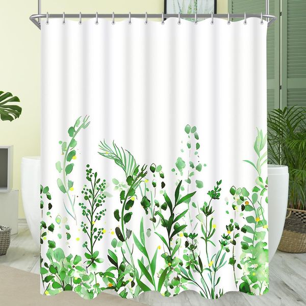 Duschvorhang Blumen 100x200cm Antischimmel Textil Wasserabweisend Badevorhang