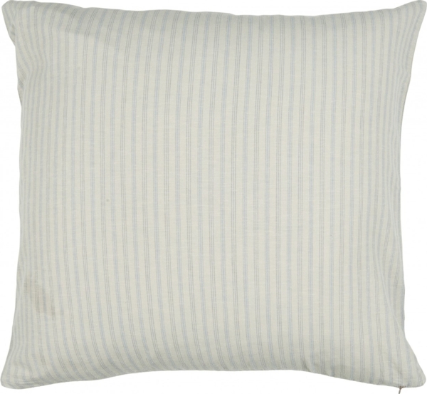 Ib Laursen - Kissenbezug Kissenhülle 60x60cm Natur Hellblau Gestreift 6250-26
