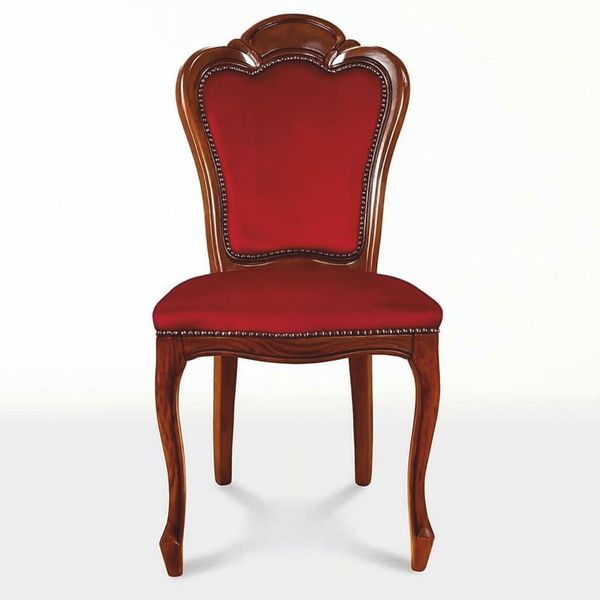Casa Padrino Luxus Barock Esszimmer Stuhl Bordeauxrot / Braun H. 107 cm - Barock Möbel