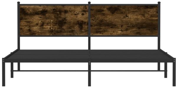 vidaXL Metallbett ohne Matratze Räuchereiche 180x200 cm 4007671 Bild 5
