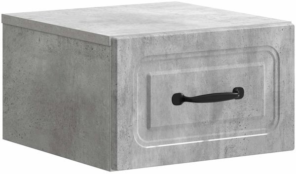 vidaXL Wandmontierter Nachttisch Betongrau 34,5 x 33 x 20 cm 899281