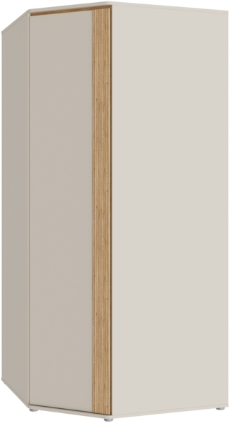 Eckkleiderschrank >WEXLIN< Sand/ Mauvella Eiche Dekor - 92,2x193,7x92,2cm (BxHxT)