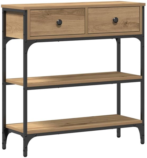 Konsolentisch, Beistelltisch, Konsole Artisan-Eiche 72,5 x 25 x 75 cm Holzwerkstoff