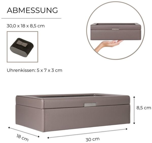 Friedrich23 Uhrenbox Bond Cross Grain für 10 Uhren