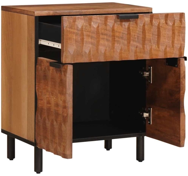 vidaXL Nachttisch Braun 50 x 33 x 60 cm Massivholz Mango 4017911