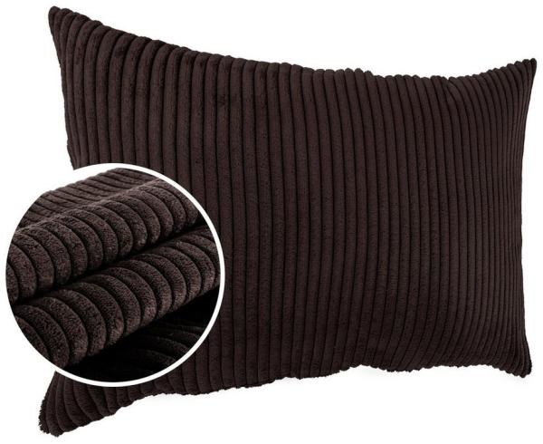ANRO Dekokissen Kissenhülle MIT oder OHNE Füllung Kissenbezug Zierkissen, Kissenhülle in 30x50cm ohne Füllung Dunkelbraun
