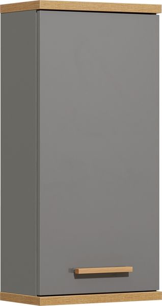 Pelipal Hängeschrank, Quickset 924, Quarzgrau Glanz/Riviera Eiche, 1 Tür, 1 Regal