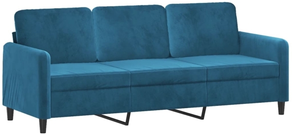 vidaXL 2-tlg. Sofagarnitur Blau Samt 3202023 Bild 3