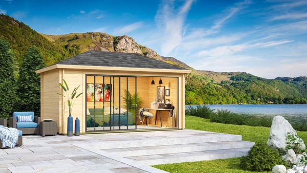 Fjordholz Gartenpavillon Modell Alu 44 D Natur