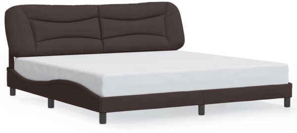vidaXL Bettgestell ohne Matratze "Hvar" Dunkelbraun 200x200 cm Stoff 3207796