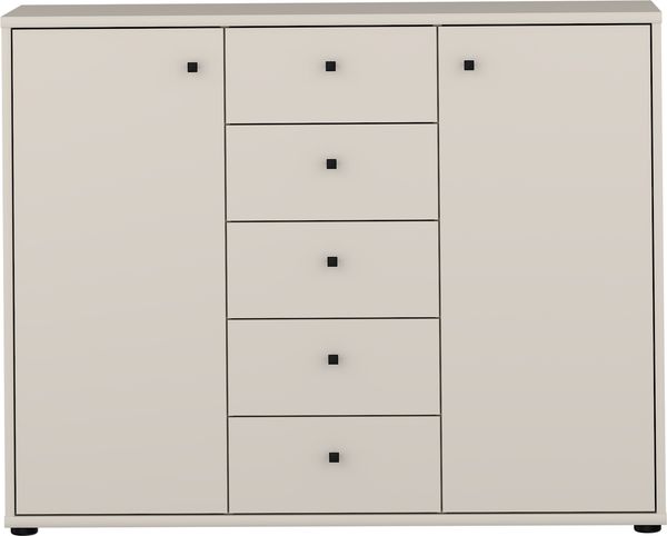 Sideboard >TEMPRA2< in Sand - 108,8x85,5x34,8cm (BxHxT)