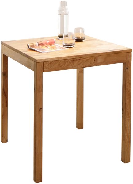 Esstisch >TI-0650< Wildeiche mssiv geölt - 70x75x70cm (BxHxT)