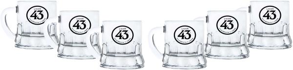 Licor 43 Minibeer Glas 6er Set Shotglas Pinnchen Likör Liquor 43er