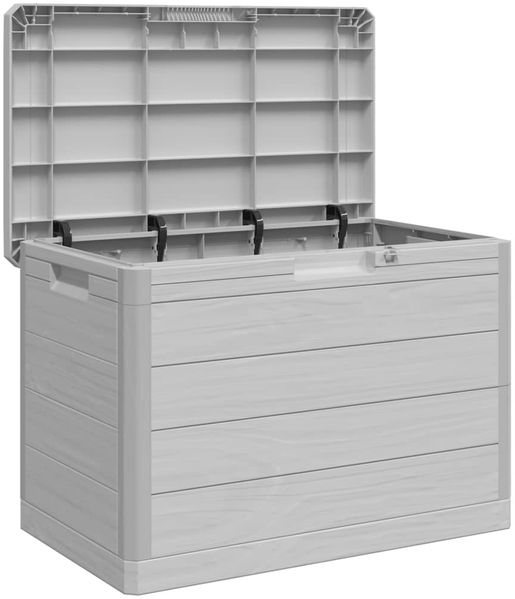 vidaXL Outdoor-Kissenbox Grau 77,5x44,5x53 cm Polypropylen 366603 Bild 8