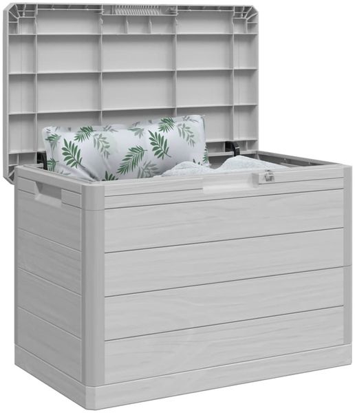 vidaXL Outdoor-Kissenbox Grau 77,5x44,5x53 cm Polypropylen 366603 Bild 4
