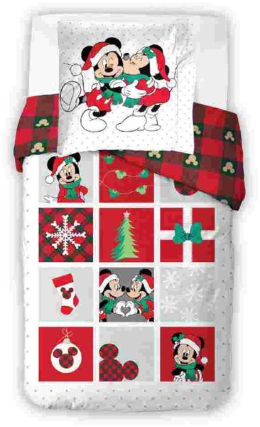 Mickey Mouse and Friends Weihnachtsbettwäsche Kinderbettwäsche MICKEY241501 140x200 cm + 70x90 cm