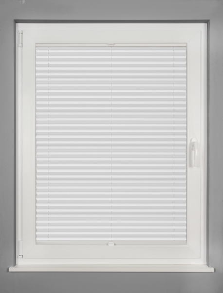 ondeco Plissee nach Maß für alle Fenster innen Montage in Glasleiste mit Spannschuh Sonnenschutz Rollo Sichtschutz Blickdicht - Weiß - B): 121-130 cm, H): 151-200 cm Bild 4