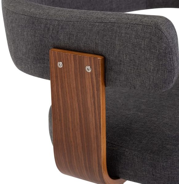 vidaXL 2 Stk. Barhocker Bugholz und Stoff Dunkelgrau 327338 Bild 7