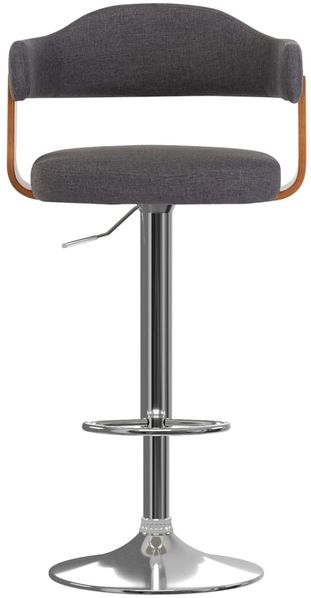 vidaXL 2 Stk. Barhocker Bugholz und Stoff Dunkelgrau 327338 Bild 3