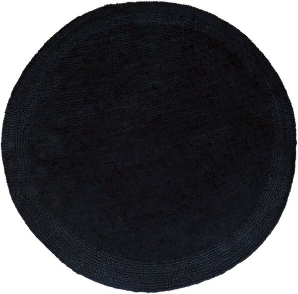 my home Badematte Kapra, Badvorleger, Badezimmer Teppich, Höhe 14 mm, beidseitig nutzbar, fußbodenheizungsgeeignet, strapazierfähig, Baumwolle, rund, mit Bordüre, Badteppich, Badematte