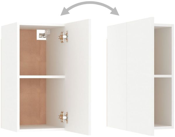 vidaXL 4-tlg. TV-Schrank-Set Weiß Spanplatte [3074453] Bild 8