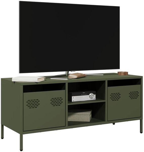 vidaXL TV-Schrank Olivgrün 101,5x39x43,5 cm Kaltgewalzter Stahl 851302