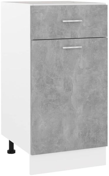 Schubunterschrank Betongrau 40 x 46 x 81,5 cm Holzwerkstoff
