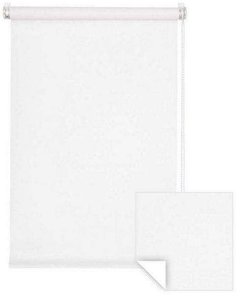 Verdunklungsrollo Klemmfix Verdunkelungsrollo 45x150 cm weiß [Stoffbreite: 42cm], Victoria M, blickdicht, ohne Bohren, freihängend, Klemmfix, mit Kindersicherung, für Fenster und Türen, Sonnenschutz Sichtschutz
