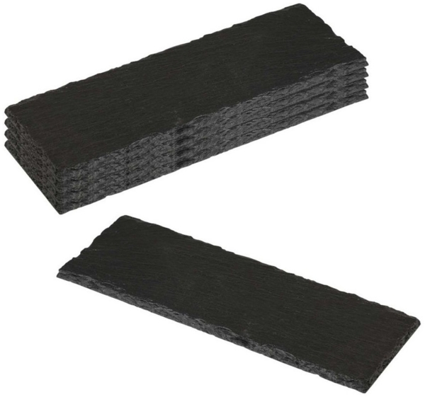 5 Stück Buffetplatte aus Schiefer - 30 x 10 cm