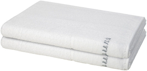 Möve for frottana Pearl 2 tlg. Frottier-Set - 2 X Saunatuch (80 X 200cm) - 500 g/m² - Snow