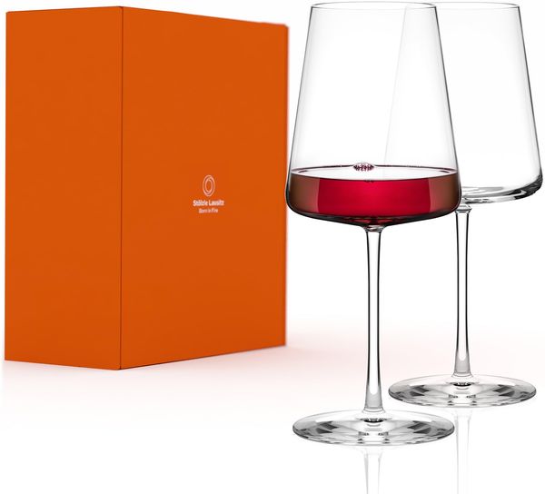 Stölzle Lausitz Bordeauxgläser Power 2er Set 650 ml – Hochwertige Weingläser ideal für Bordeaux – Moderne Bordeauxkelche aus Kristallglas für maximale Geschmacksentfaltung – Spülmaschinen- & Stoßfest