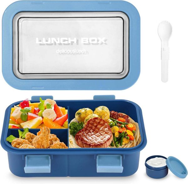 Agger Lunchbox für Kinder und Erwachsene, Brotdose mit Fächern