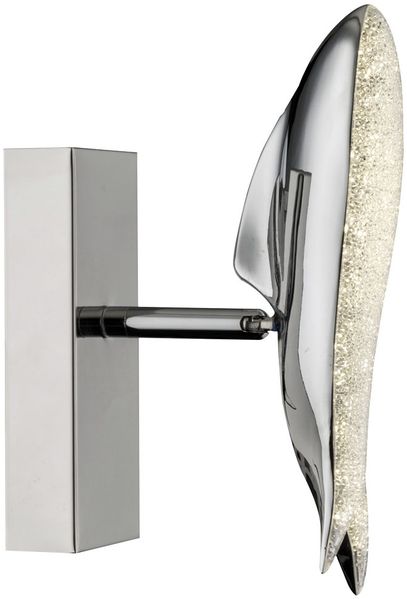 LED Wandlampe, Chrom Wal Design, schwenkbar, H 23,5 cm