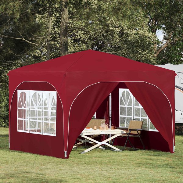 vidaXL Pop-up Partyzelt 290 x 290 x 245 cm Bordeauxrot 42019873
