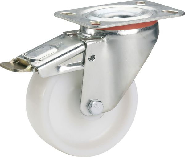 Geräte-Lenkrolle mit Totalfeststeller 100 x 35 mm Tragkr. 150 kg