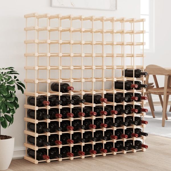 vidaXL Weinregal für 120 Flaschen 112,5x23x123,5 cm Massivholz Kiefer 353754
