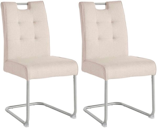 s.Oliver Freischwinger Ciella (Set, 2 St), mit hochwertiger 3D-Steppung und Taschenfederkern, Edelstahlgestell