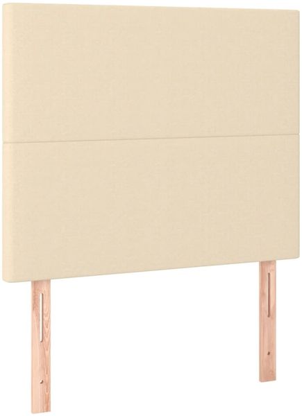 vidaXL Polsterbett mit Matratze Stoff Creme 90x190 cm Bild 5